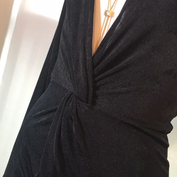 NWT 🤤Pant Jumpsuit Deep V Neck Plunge Black - Picture 2 of 7